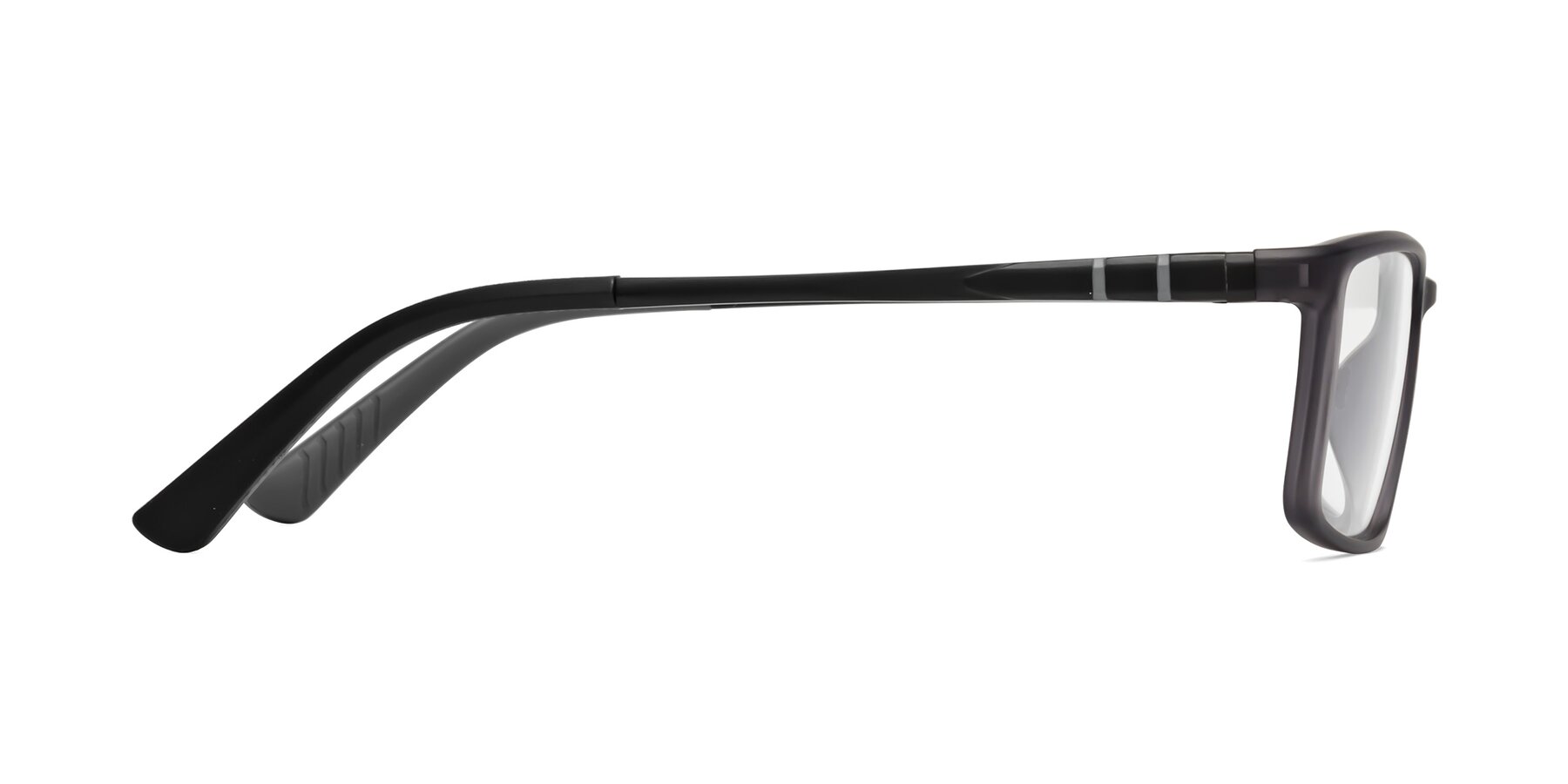 Side of Kordii in Matte Gray with Clear Reading Eyeglass Lenses