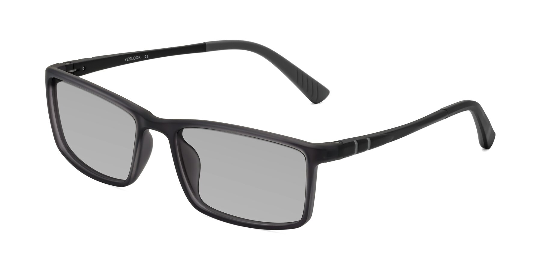 Angle of Kordii in Matte Gray with Light Gray Tinted Lenses