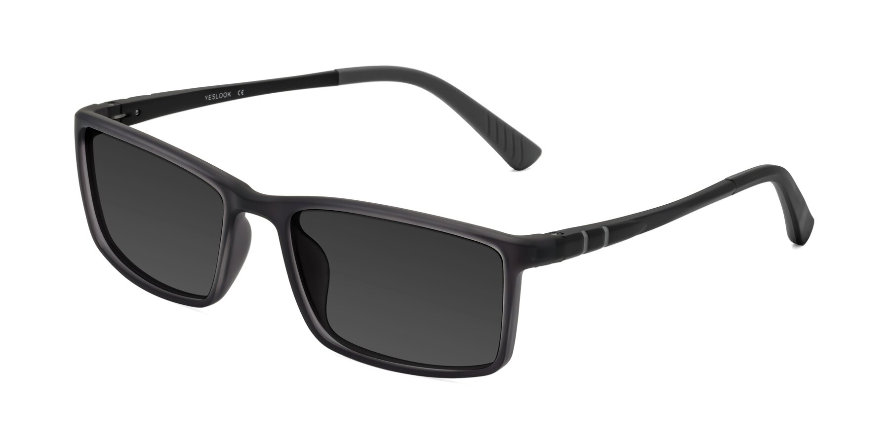 Angle of Kordii in Matte Gray with Gray Tinted Lenses