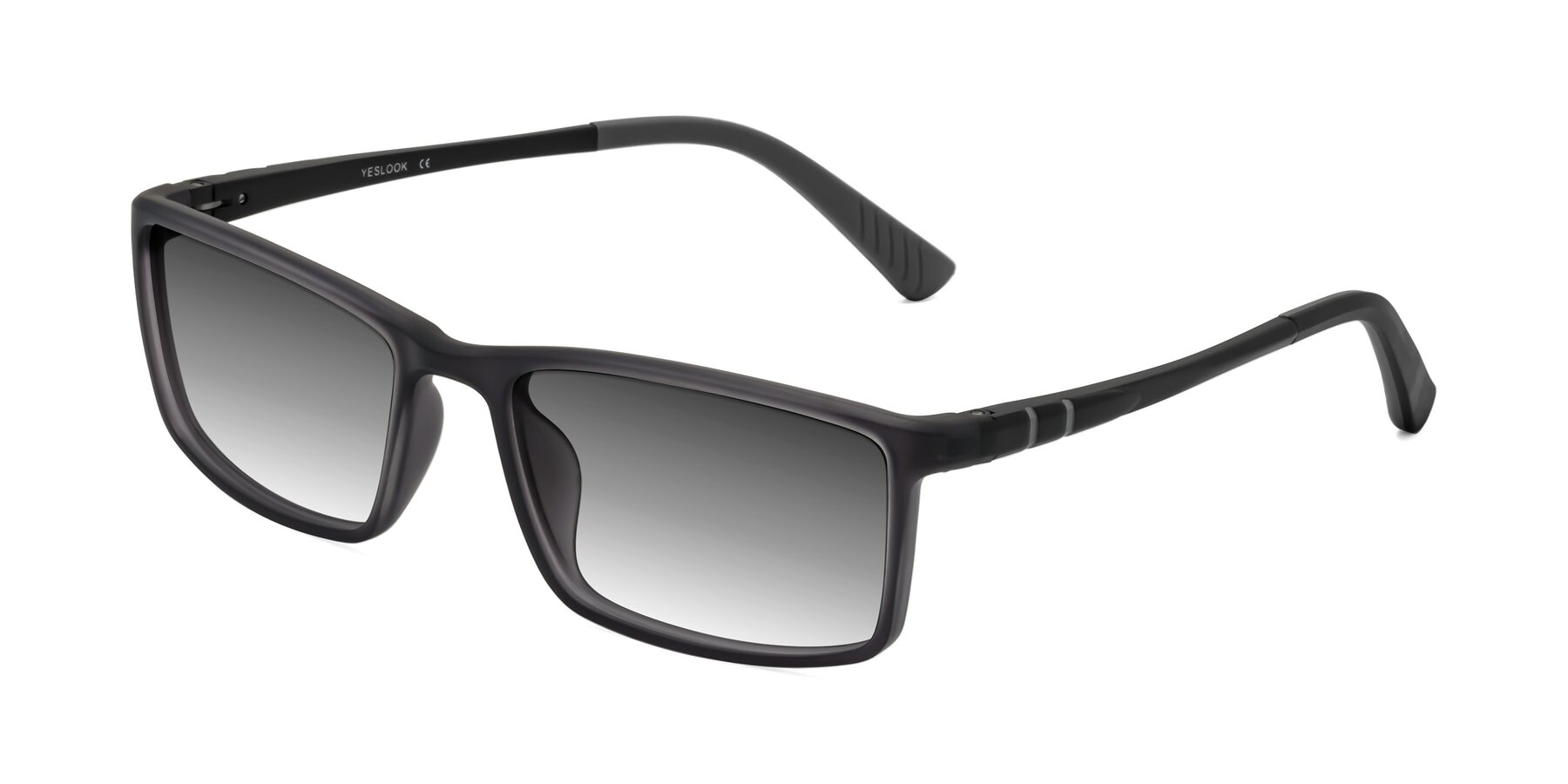 Angle of Kordii in Matte Gray with Gray Gradient Lenses