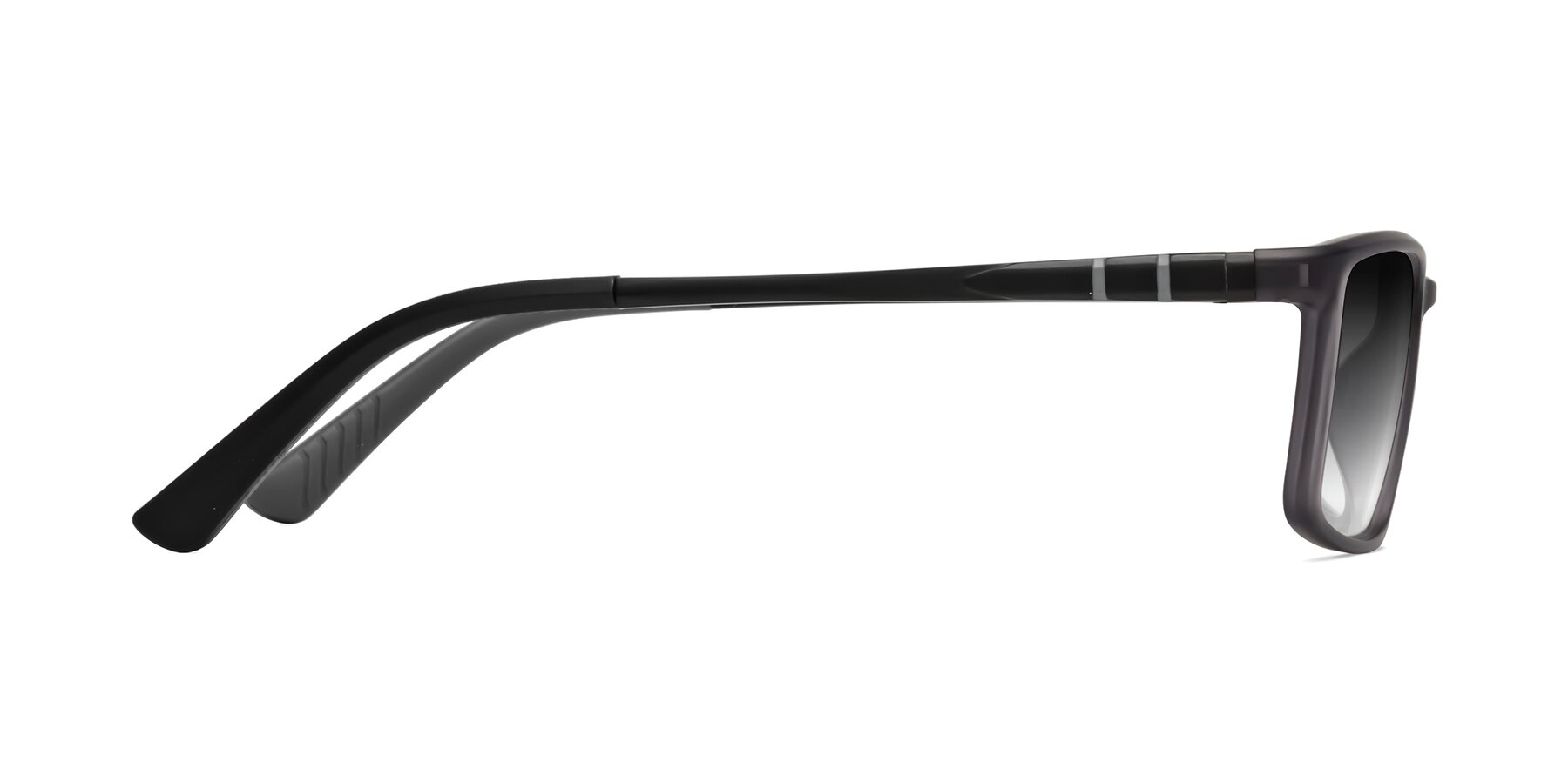 Side of Kordii in Matte Gray with Gray Gradient Lenses