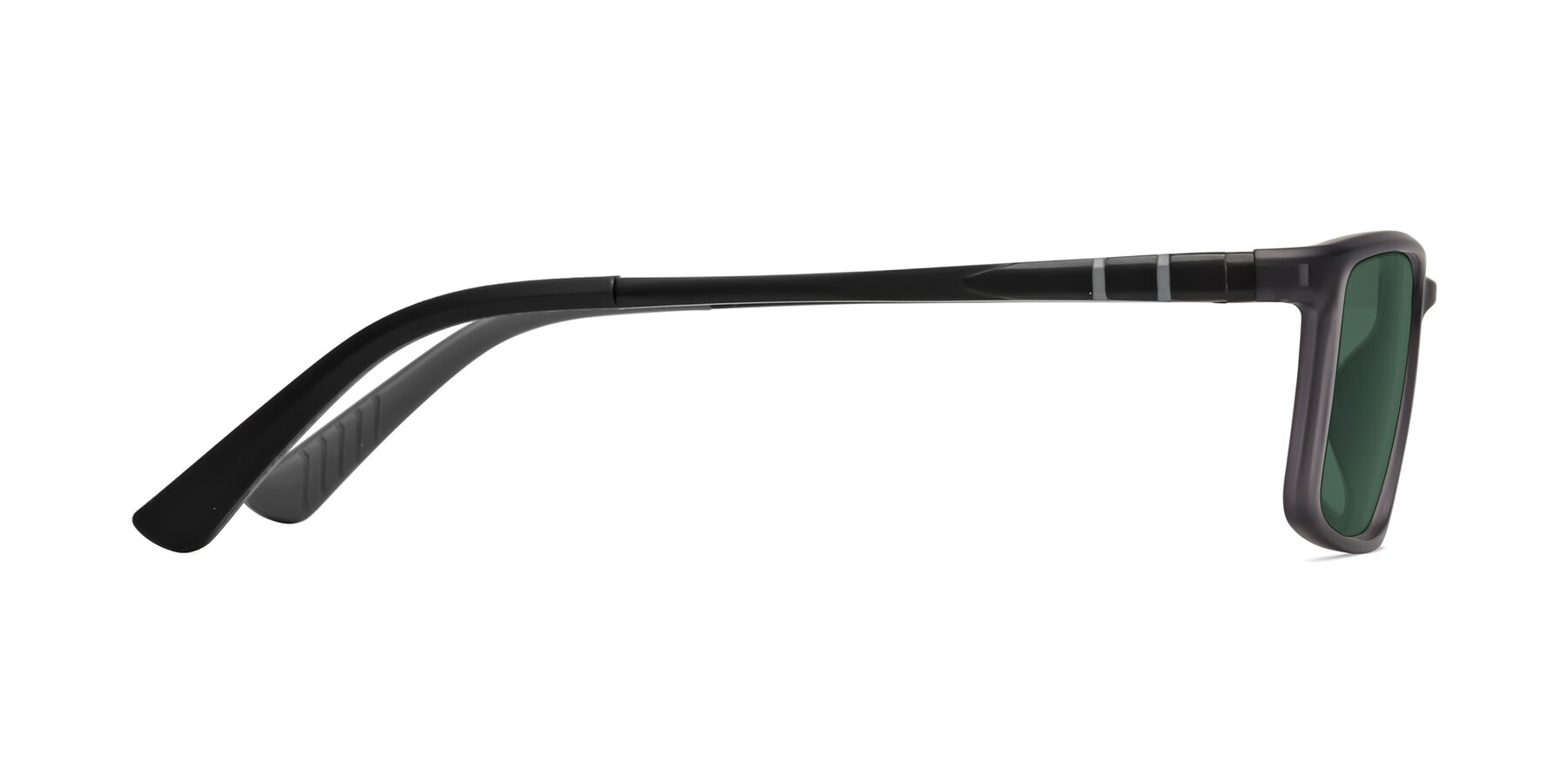 Side of Kordii in Matte Gray with Green Polarized Lenses