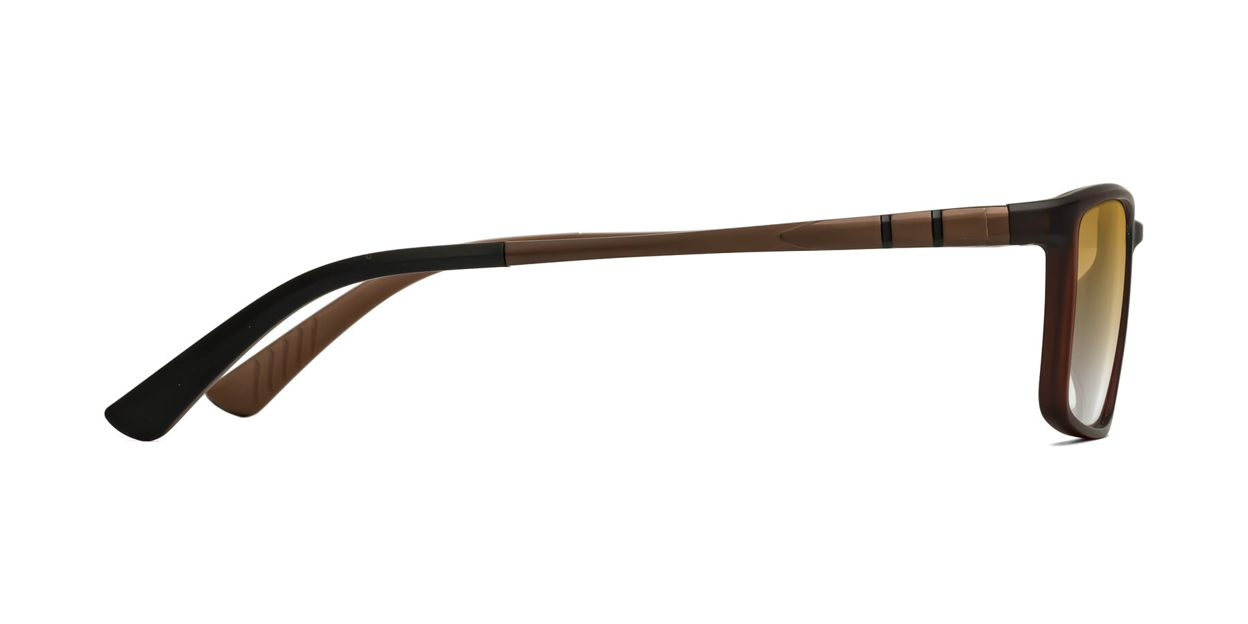 Side of Kordii in Matte Brown with Champagne Gradient Lenses