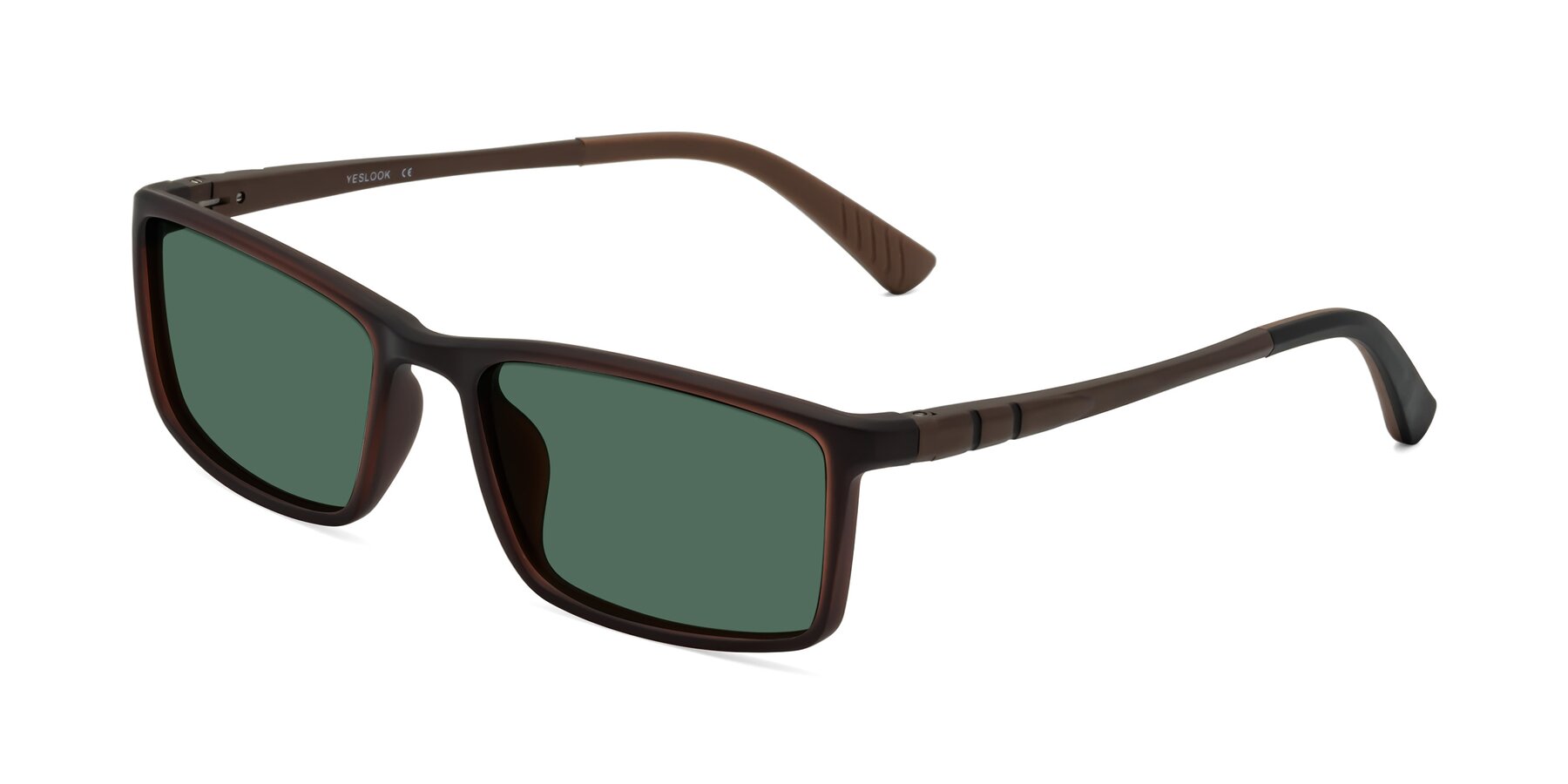 Angle of Kordii in Matte Brown with Green Polarized Lenses