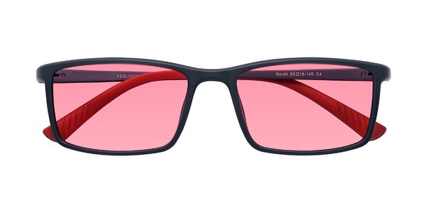 Front of Kordii in Matte Blue / Red