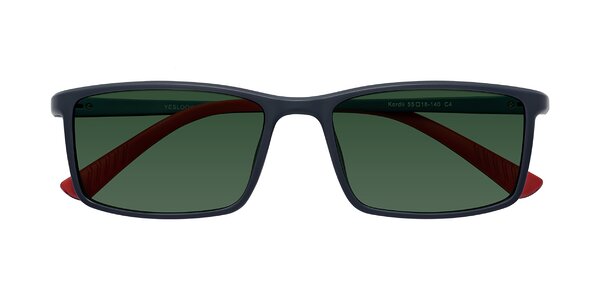 Front of Kordii in Matte Blue / Red