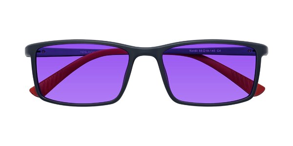 Front of Kordii in Matte Blue / Red