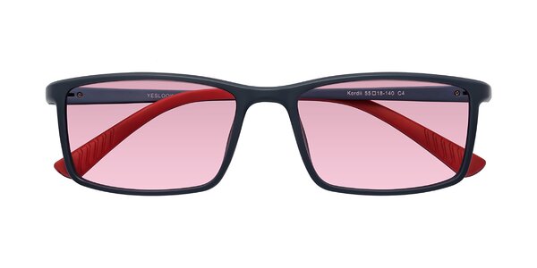 Front of Kordii in Matte Blue / Red