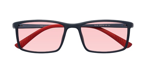 Front of Kordii in Matte Blue / Red