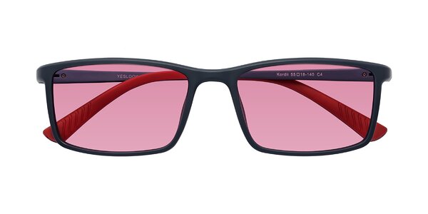 Front of Kordii in Matte Blue / Red