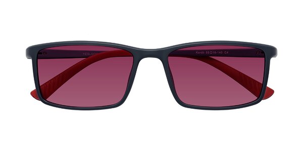 Front of Kordii in Matte Blue / Red