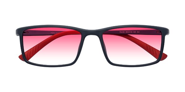 Front of Kordii in Matte Blue/Red