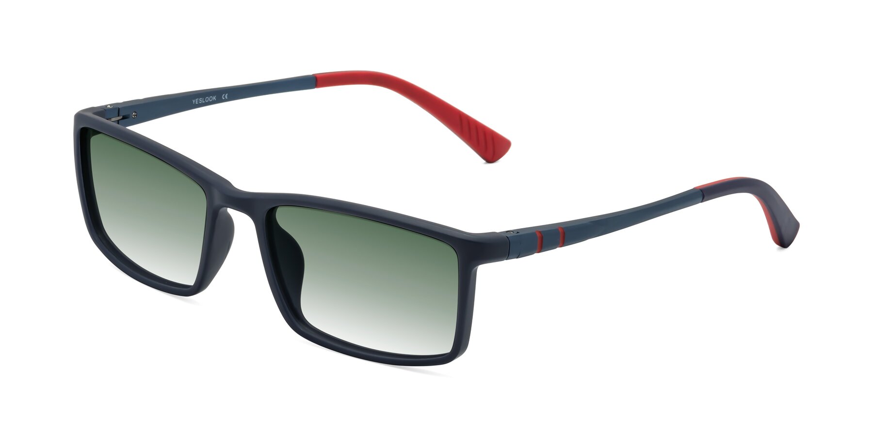 Angle of Kordii in Matte Blue/Red with Green Gradient Lenses