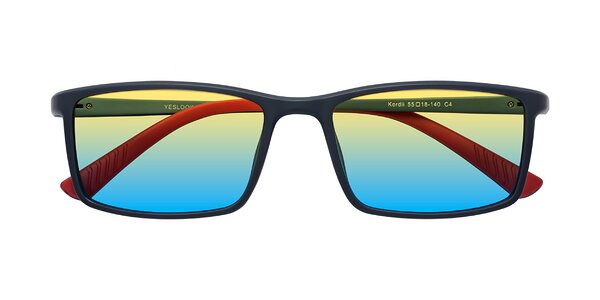 Front of Kordii in Matte Blue/Red