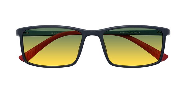 Front of Kordii in Matte Blue/Red