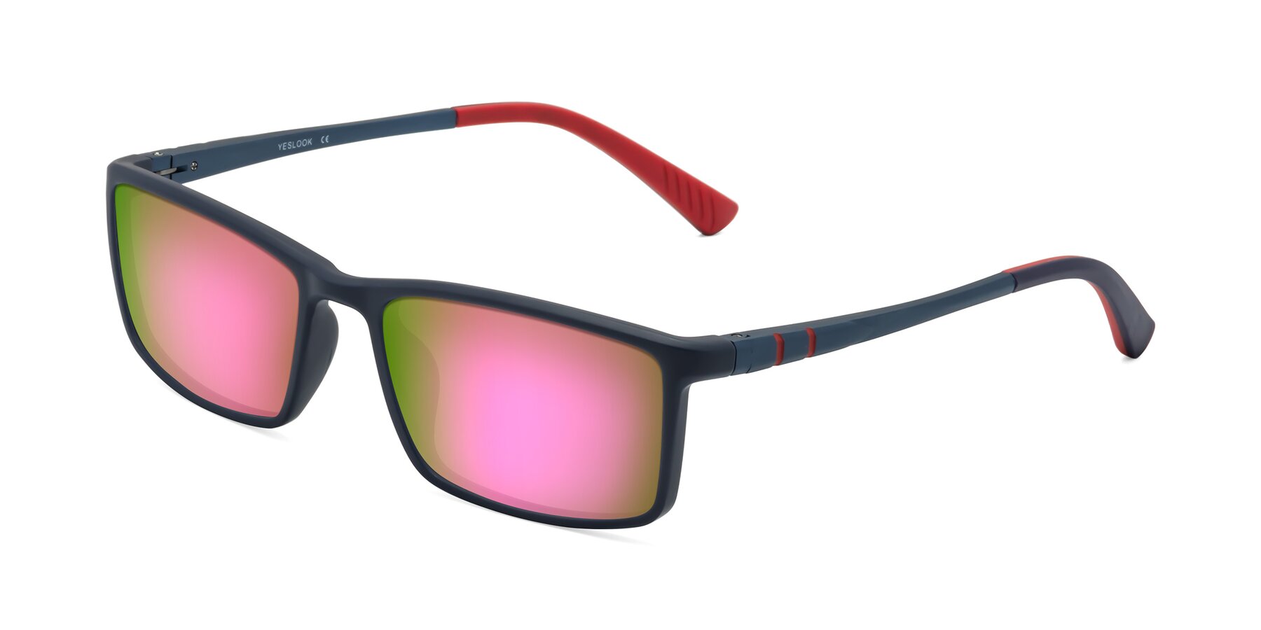 Angle of Kordii in Matte Blue-Red with Pink Mirrored Lenses