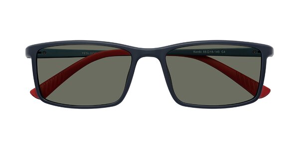Front of Kordii in Matte Blue / Red