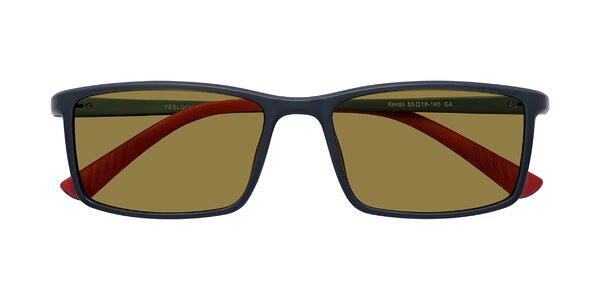 Front of Kordii in Matte Blue / Red