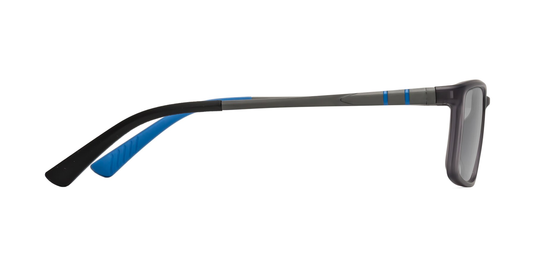 Side of Kordii in Matte Gray-Blue with Light Gray Tinted Lenses