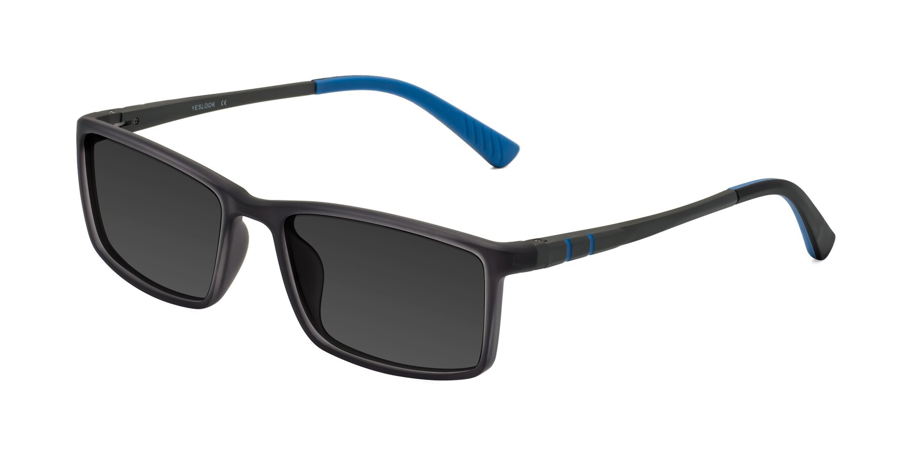 Angle of Kordii in Matte Gray-Blue with Gray Tinted Lenses