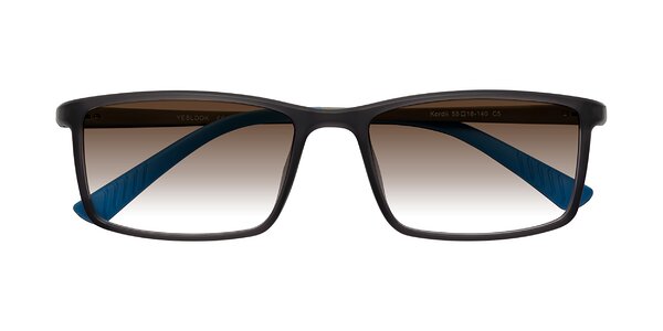 Front of Kordii in Matte Gray/Blue
