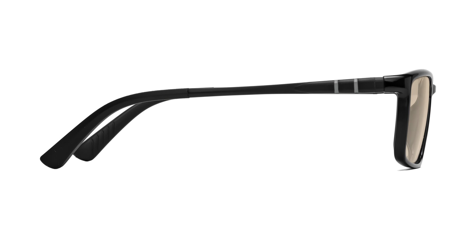 Side of Kordii in Black with Light Brown Tinted Lenses