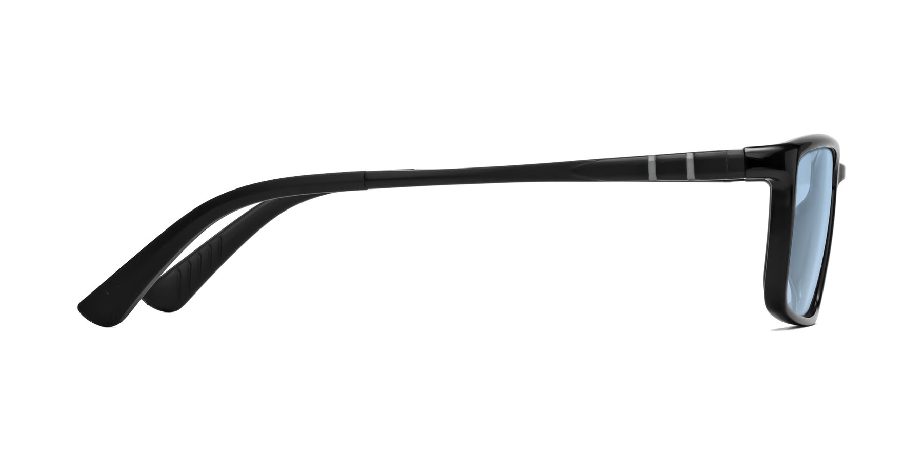 Side of Kordii in Black with Light Blue Tinted Lenses
