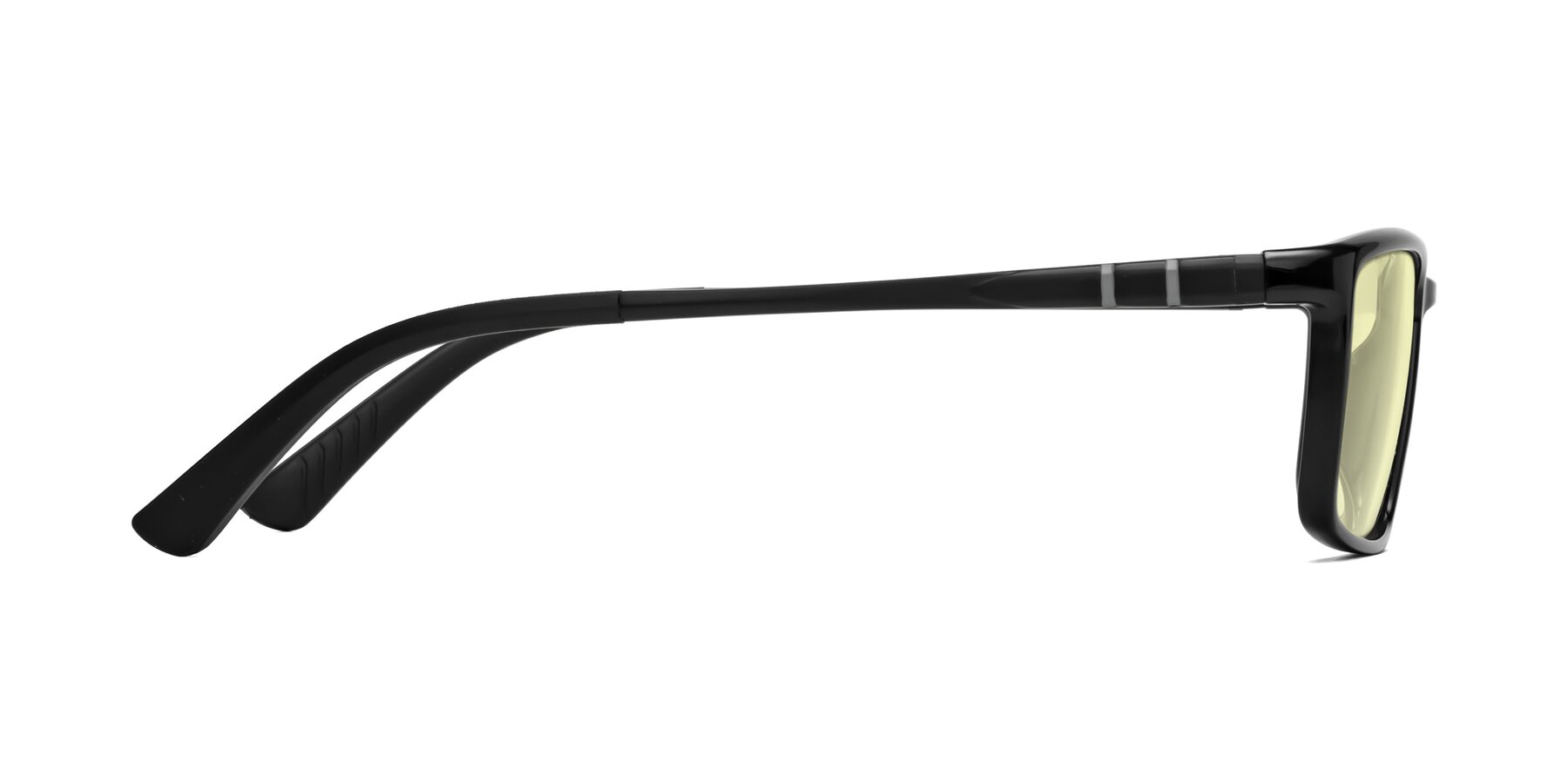 Side of Kordii in Black with Light Yellow Tinted Lenses