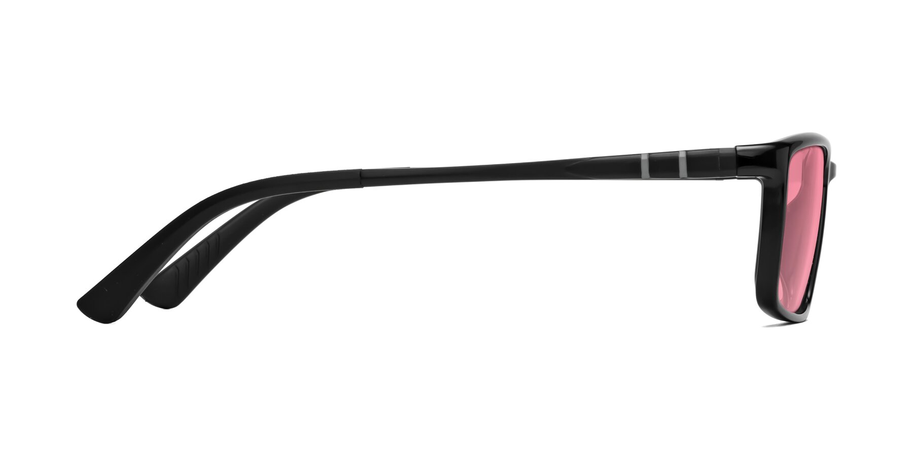 Side of Kordii in Black with Pink Tinted Lenses