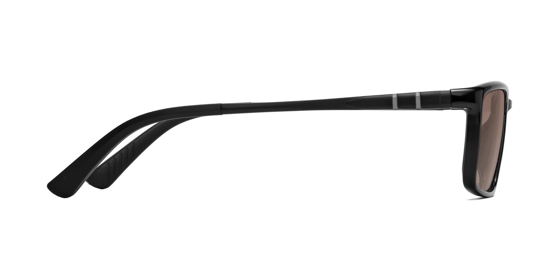 Side of Kordii in Black with Medium Brown Tinted Lenses