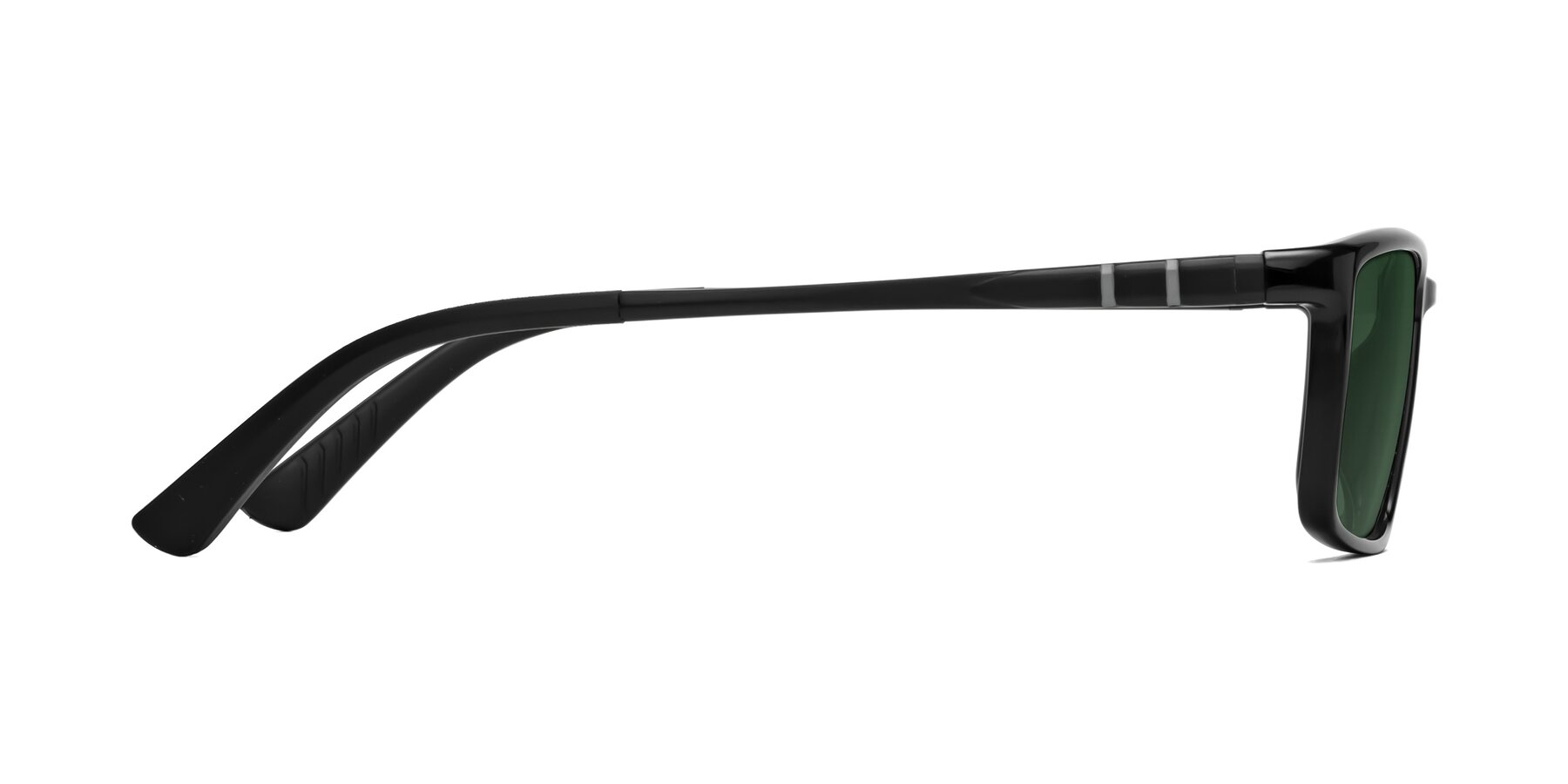 Side of Kordii in Black with Green Tinted Lenses