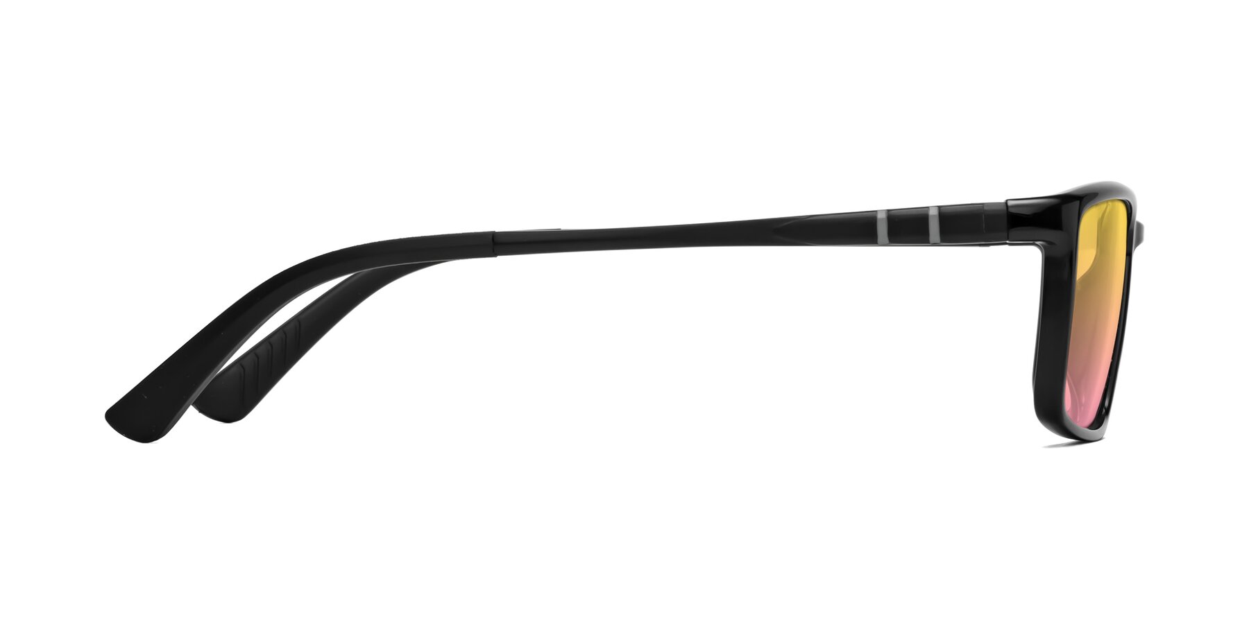Side of Kordii in Black with Yellow / Pink Gradient Lenses