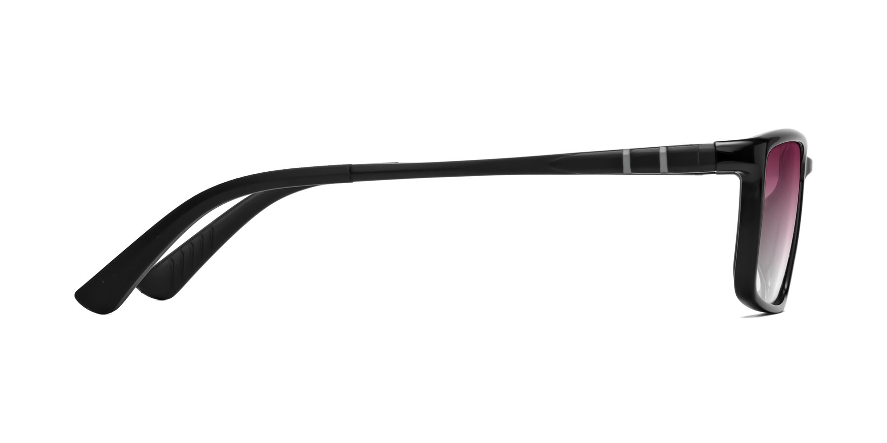 Side of Kordii in Black with Wine Gradient Lenses