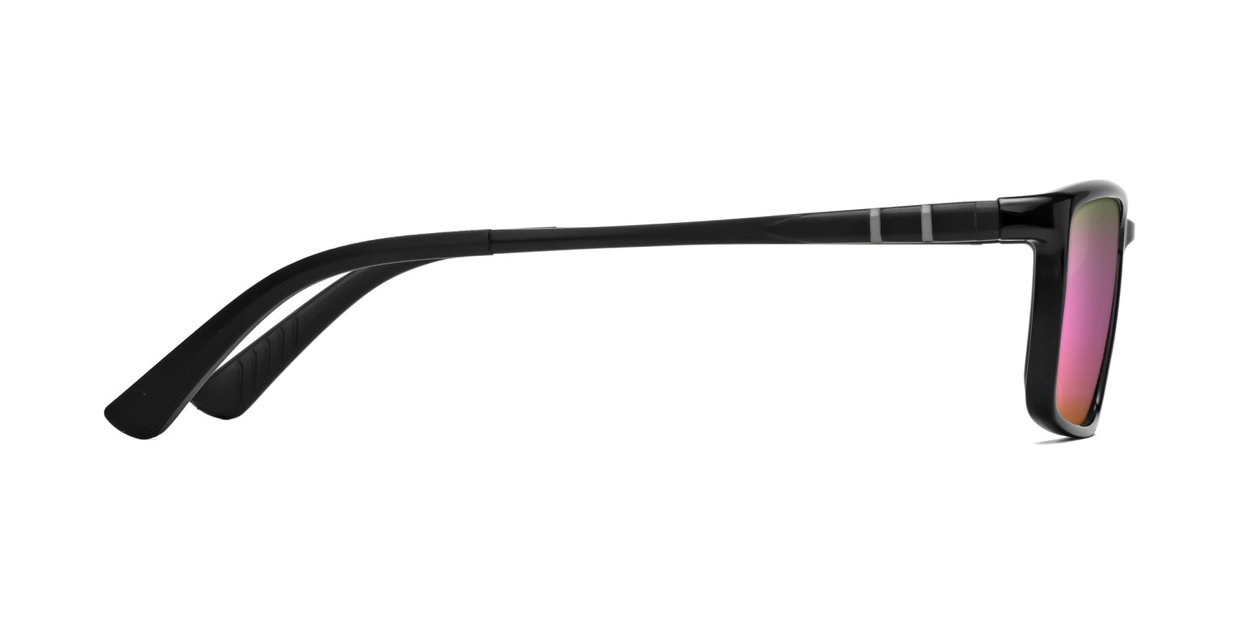 Side of Kordii in Black with Pink Mirrored Lenses