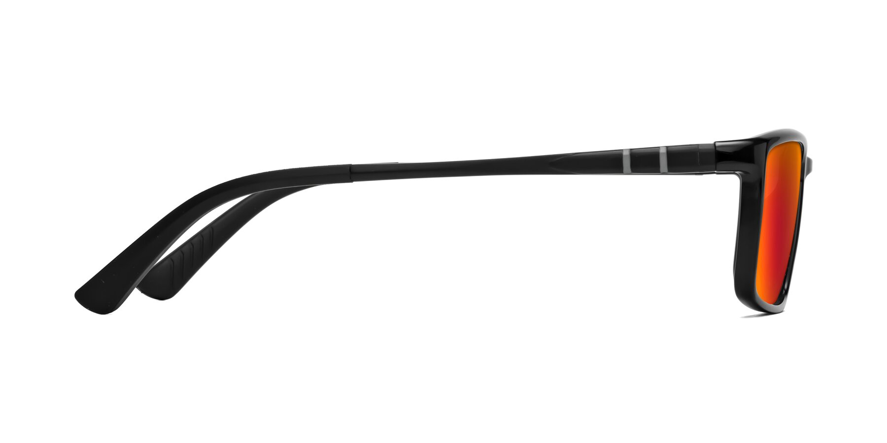 Side of Kordii in Black with Red Gold Mirrored Lenses