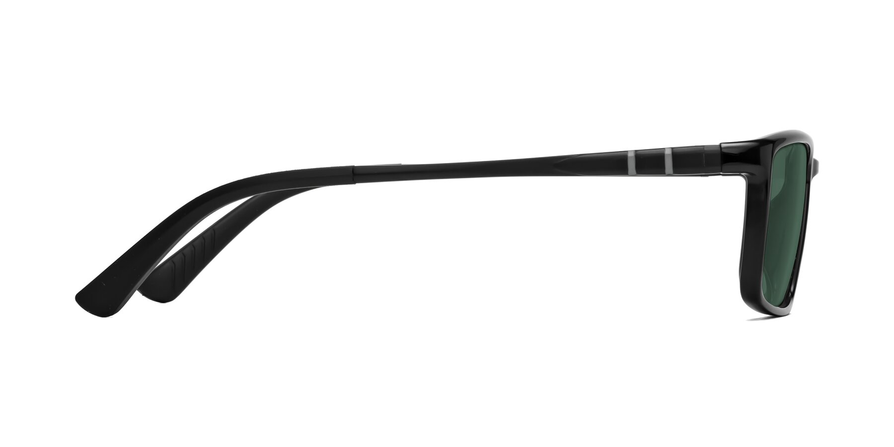 Side of Kordii in Black with Green Polarized Lenses