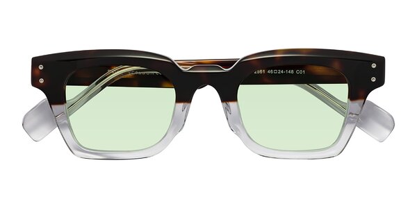 Front of Perez in Dark Tortoise/Clear