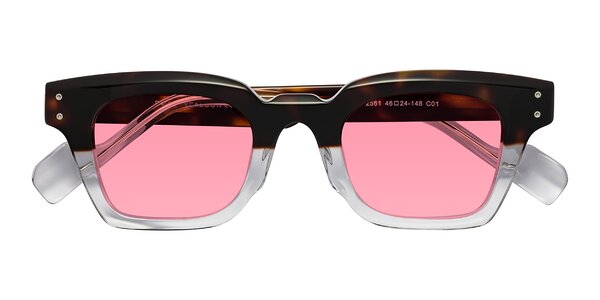 Front of Perez in Dark Tortoise/Clear