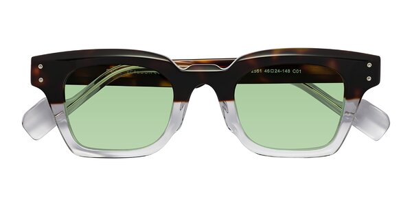 Front of Perez in Dark Tortoise/Clear
