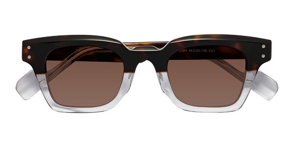 Front of Perez in Dark Tortoise/Clear