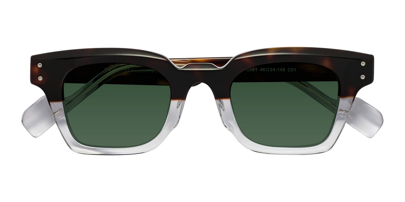 Perez - Dark Tortoise/Clear Tinted Sunglasses