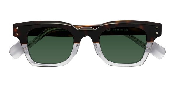 Front of Perez in Dark Tortoise/Clear