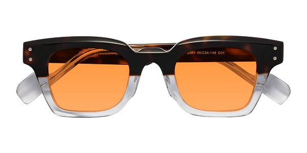 Front of Perez in Dark Tortoise/Clear