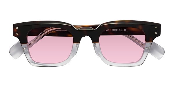 Front of Perez in Dark Tortoise/Clear