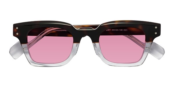 Front of Perez in Dark Tortoise/Clear