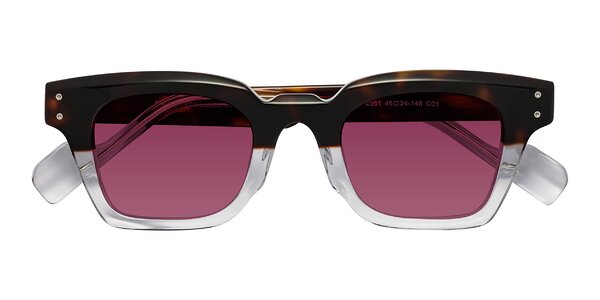 Front of Perez in Dark Tortoise/Clear