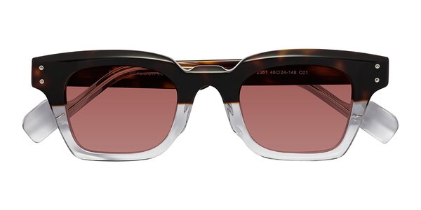Front of Perez in Dark Tortoise/Clear
