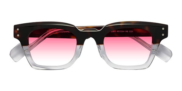 Front of Perez in Dark Tortoise/Clear