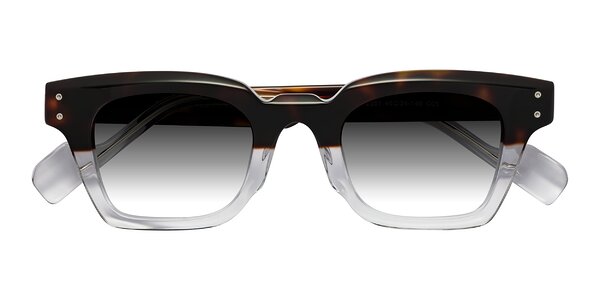 Front of Perez in Dark Tortoise/Clear