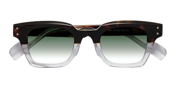 Front of Perez in Dark Tortoise/Clear